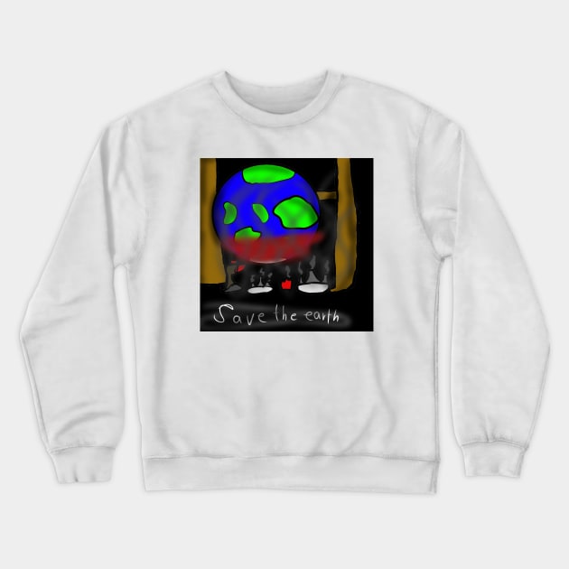 Save The Earth Crewneck Sweatshirt by Kidrock96